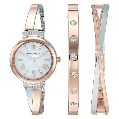 Women's Two-Toned Bracelet Watch Set