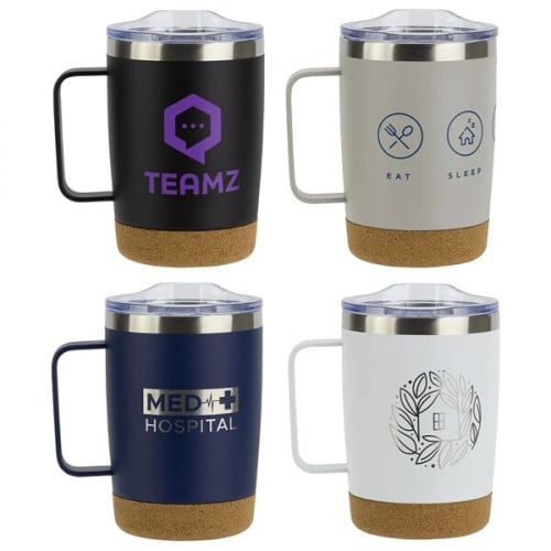 Sapora 12 oz Vacuum Insulated Stainless Steel Mug with Cork