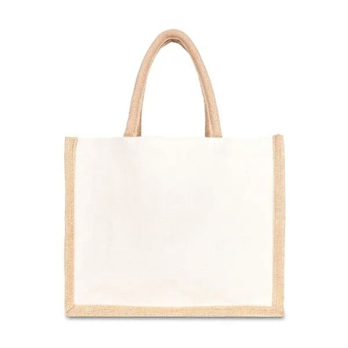 Jute Cotton Tote w/ Webbing Handle