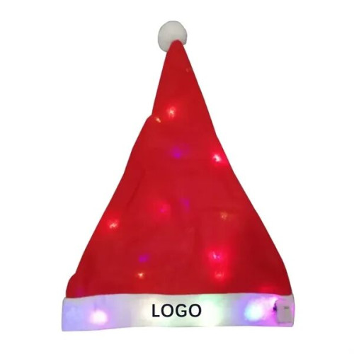 Custom Branded Light-Up Santa Hat