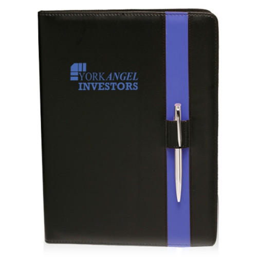 Color Block Black Leather Portfolios