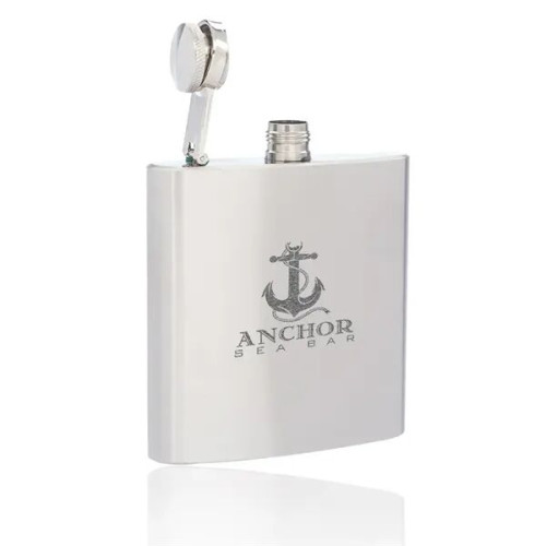 6 oz. Murano Stainless Steel Hip Flasks