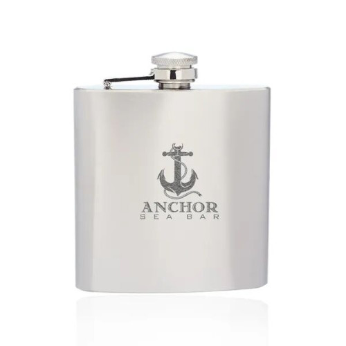 6 oz. Murano Stainless Steel Hip Flasks