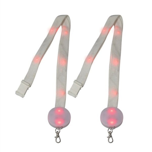 Light Up Glow LED Flat Lanyard