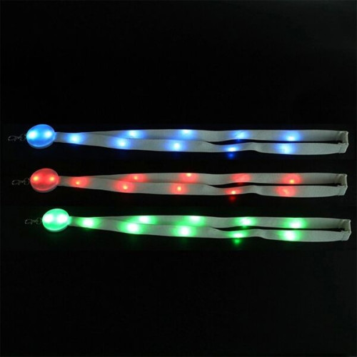 Light Up Glow LED Flat Lanyard