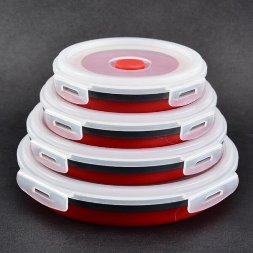 4 pieces foldable silicone bowl