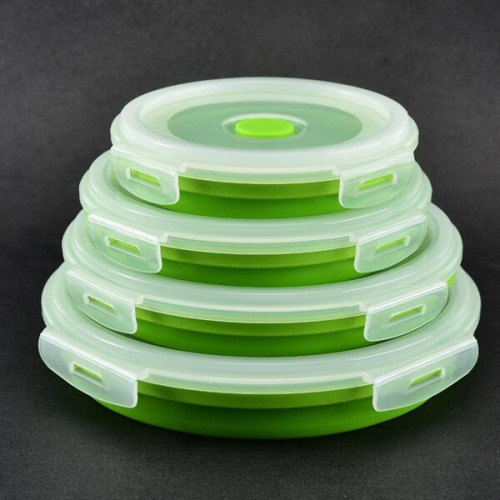 4 pieces foldable silicone bowl