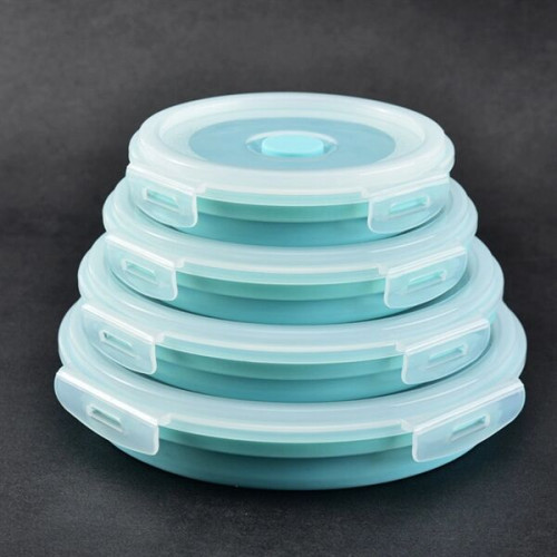 4 pieces foldable silicone bowl