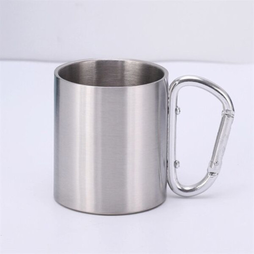 8oz. Carabiner Handle Stainless Steel Mug