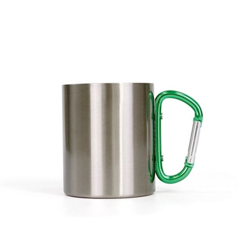 8oz. Carabiner Handle Stainless Steel Mug