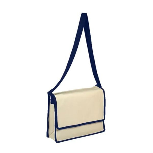 Messenger 13" x 13" x 3" Gusset Bag with Flap with  Binding