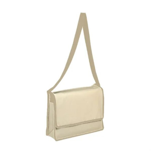 Messenger 13" x 13" x 3" Gusset Bag with Flap with  Binding
