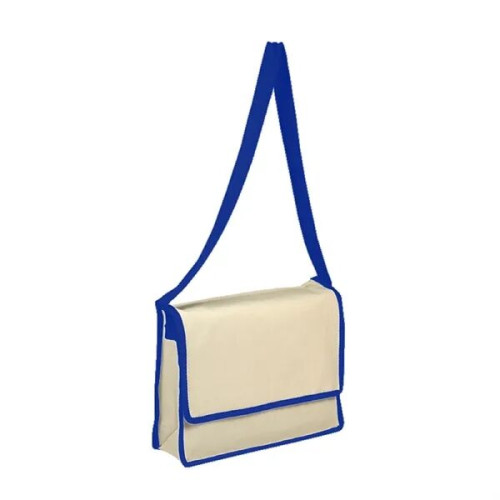 Messenger 13" x 13" x 3" Gusset Bag with Flap with  Binding