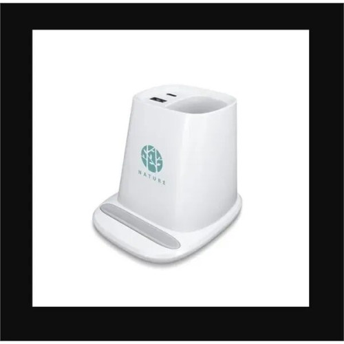 Pen Holder Wireless Charging Station with LED Logo (Air)
