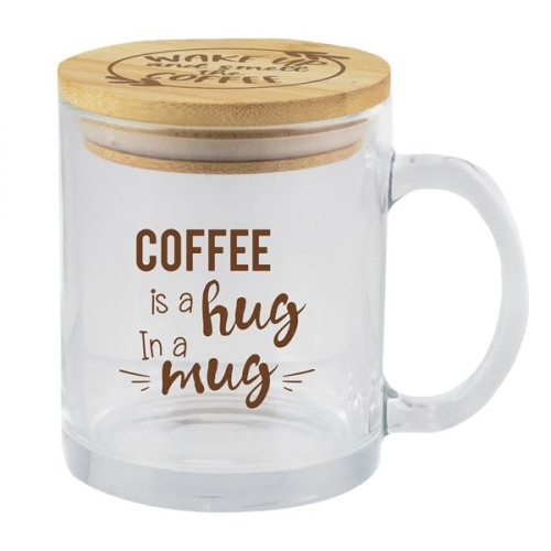 11oz Glass Mug/bamboo Lid