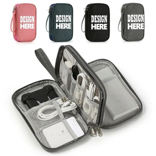 Three Layers Electronic Organizer Tech Accessory Pouch