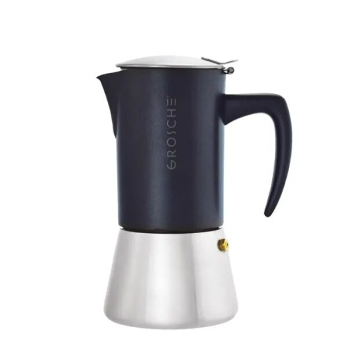 GROSCHE® Steel 6 Cup Stovetop Moka Pot Espresso Coffee Maker