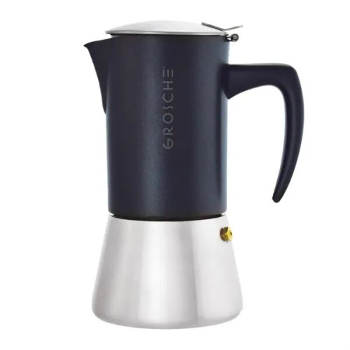 GROSCHE® Steel 10 Cup Stovetop Moka Pot Espresso Coffee Make
