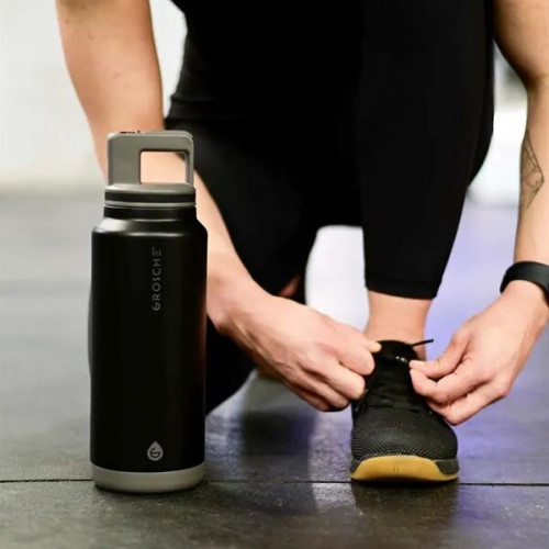 20 oz. GROSCHE® Flip 'N Sip Insulated Straw Water Bottle