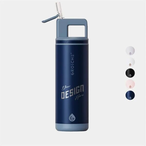 20 oz. GROSCHE® Flip 'N Sip Insulated Straw Water Bottle