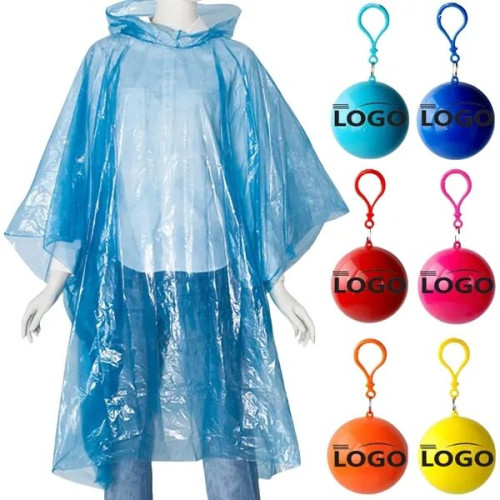 Portable Raincoat w Disposable Poncho Balls