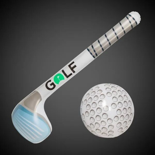 Light Up Golf Club and Ball Inflatable Set