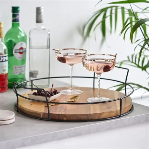 Modern Manor Acacia Cocktail Tray