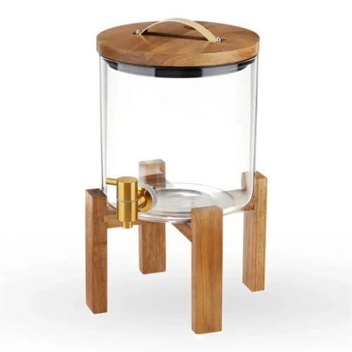 Modern Manor Wood & Glass Drink Dispenser