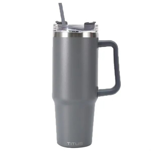 Premium 30 oz TiTUS® Stainless Steel Straw Travel Mug