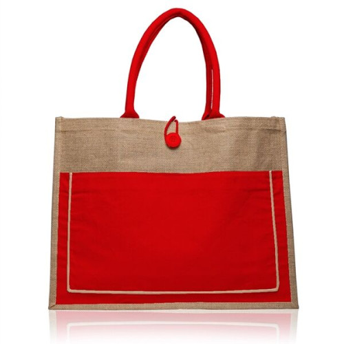 Cotton Pocket Jute Tote Bags