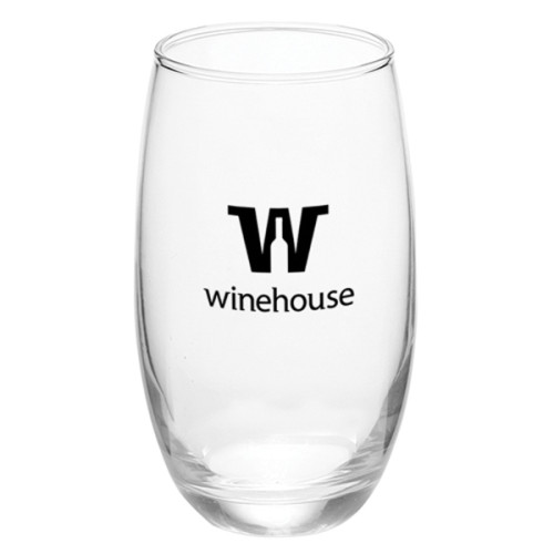 15 oz. Mikonos Clear Stemless Wine Glasses
