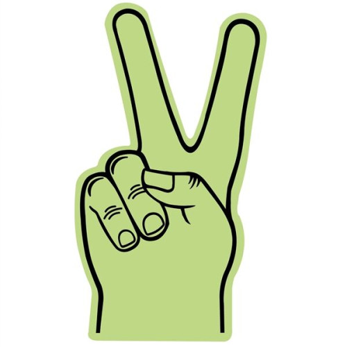18" Foam Peace Hand
