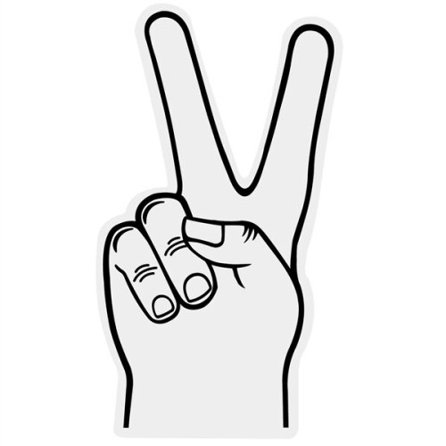 18" Foam Peace Hand