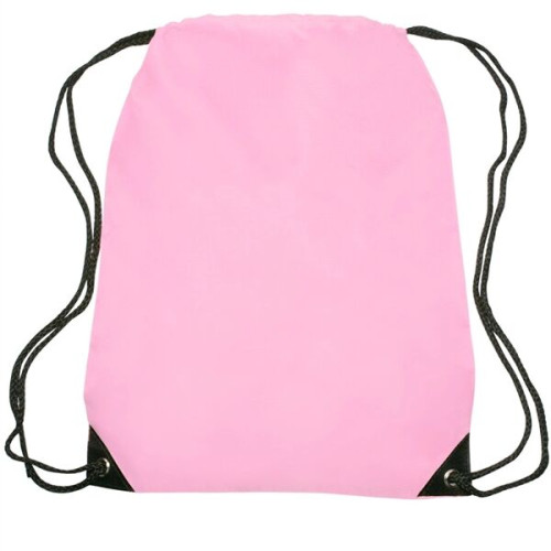 Black Trim Drawstring Bag