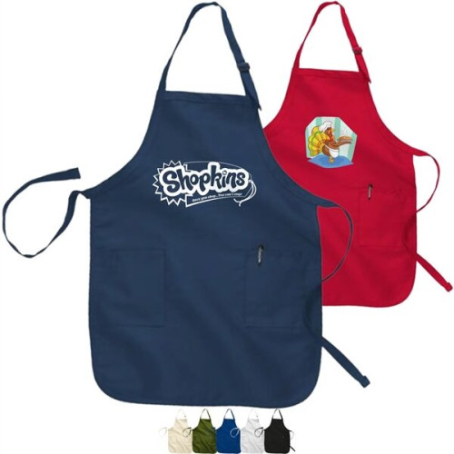 Full-Length Adjustable Apron With 2 Patch Pockets