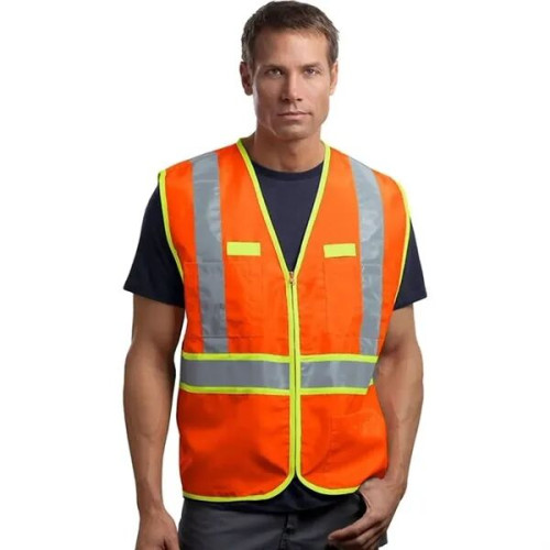 Recycled Hi Vis Class 2 Reflective Safety Vest W/ 4 Pockets
