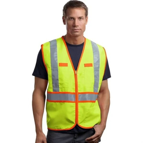 Recycled Hi Vis Class 2 Reflective Safety Vest W/ 4 Pockets