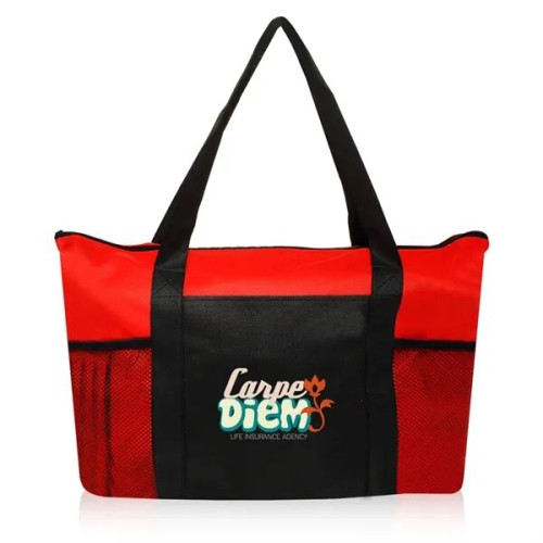 Zippered Non-Woven Tote Bags