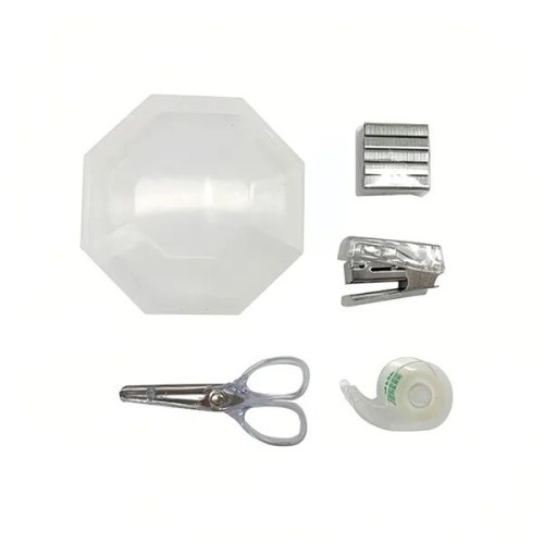 Transparent Desk Organizer Set