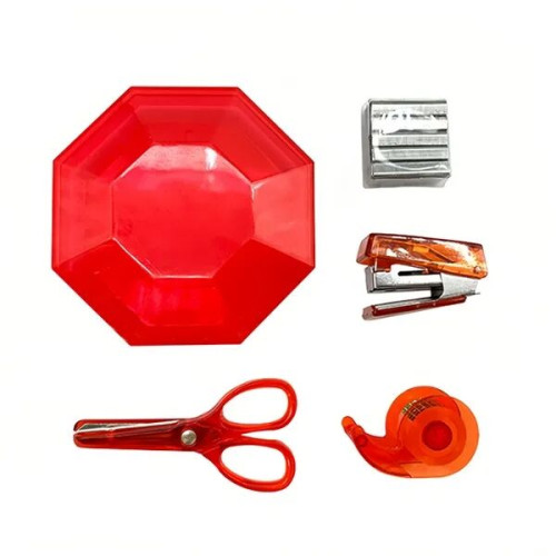 Transparent Desk Organizer Set