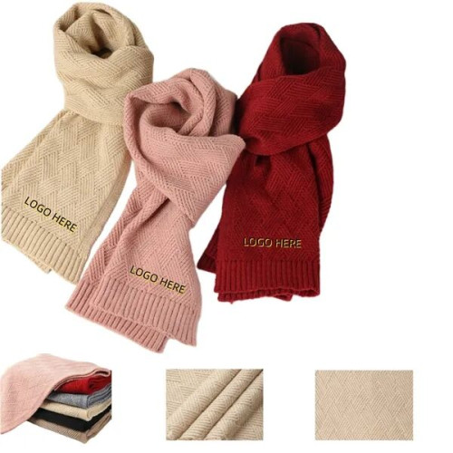 Solid Color Knit Scarf