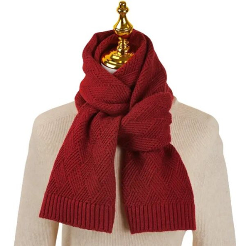 Solid Color Knit Scarf