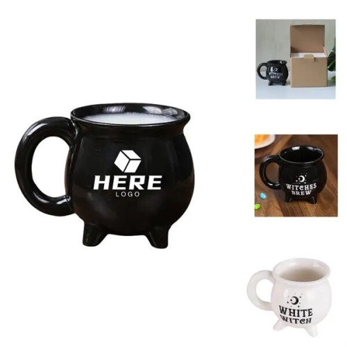Witches Brew Cauldron Stoneware Mug