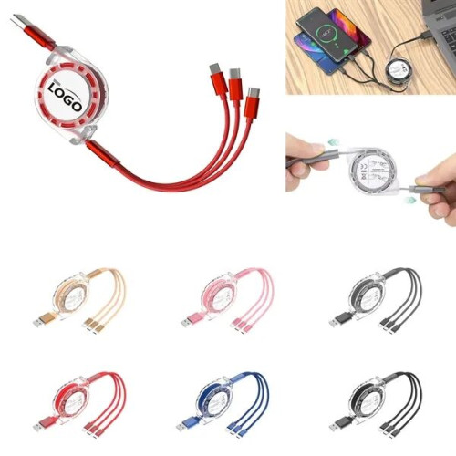 3-in-1 Retractable Multi USB Charger Cable