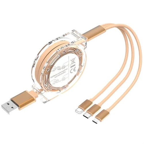 3-in-1 Retractable Multi USB Charger Cable