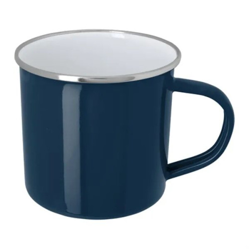 11.8 oz. Enamel Mug with Stainless Steel Rim with Steel C...