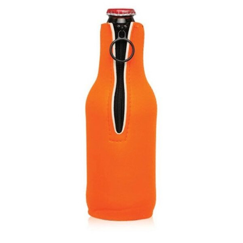 Neoprene Zippered Beer Bottle Custom Coolies