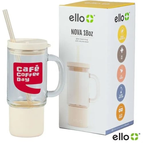 18 Oz Ello Glass Travel Mug