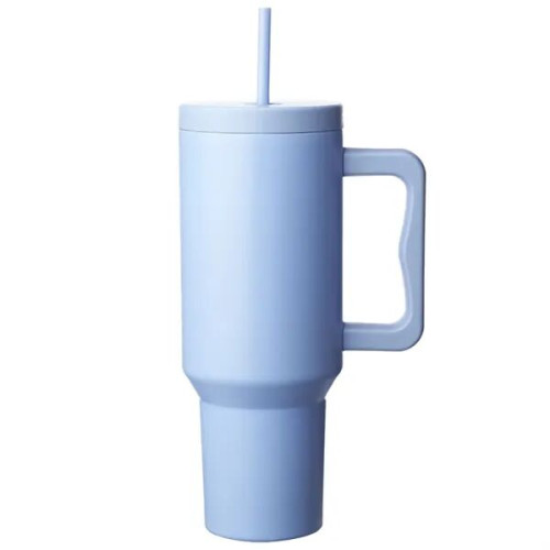 40 oz. Stainless Steel Travel Mugs w/ Handle & Straw Lid