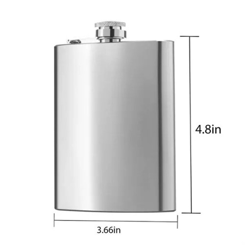 8 Oz. Stainless Steel Flask With Funnel